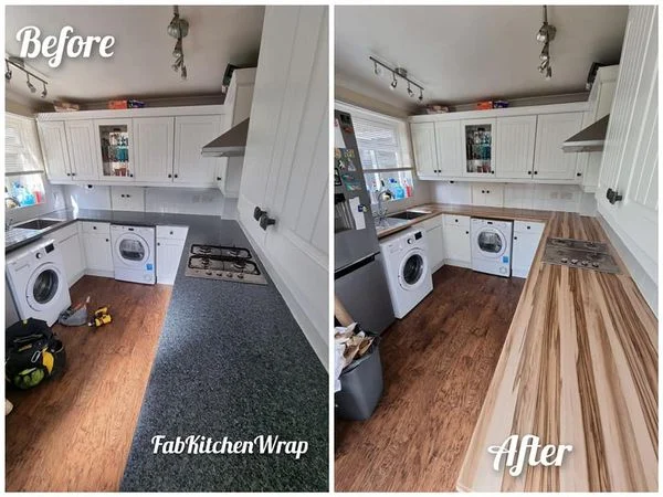Vinyl wrap kitchen Northampton